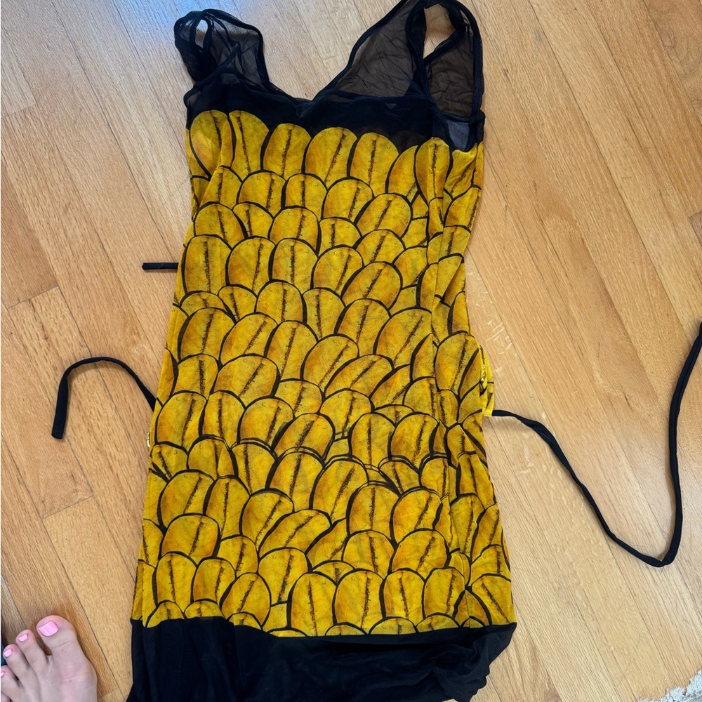Yellow Patterned Triangle Bikini Set Sauvage - image 6